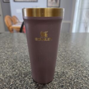 Stanley Matte Purple Tumbler with Gold Rim